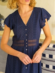 Синий - Aspiga Nyla Beach 100% Cotton Kaftan - Image 3 of 7