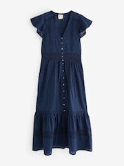 Синий - Aspiga Nyla Beach 100% Cotton Kaftan - Image 7 of 7