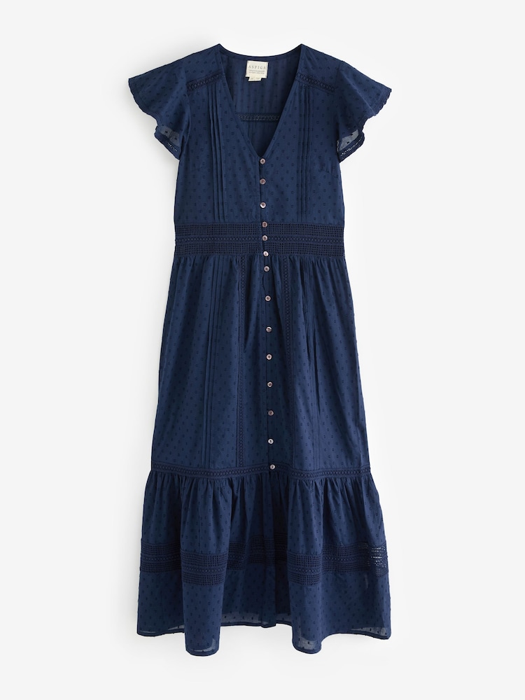 Синий - Aspiga Nyla Beach 100% Cotton Kaftan - Image 7 of 7