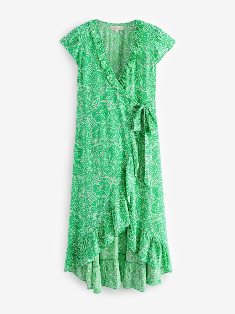 Aspiga Green Demi Wrap Dress - Image 7 of 7