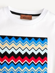 Missoni Logo Zig Zag Graphic Short Sleeve White T-Shirt - Image 3 of 6
