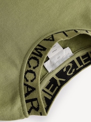 Stella McCartney Kids Green Logo Neck Cropped Sweatshirt - Image 4 of 7