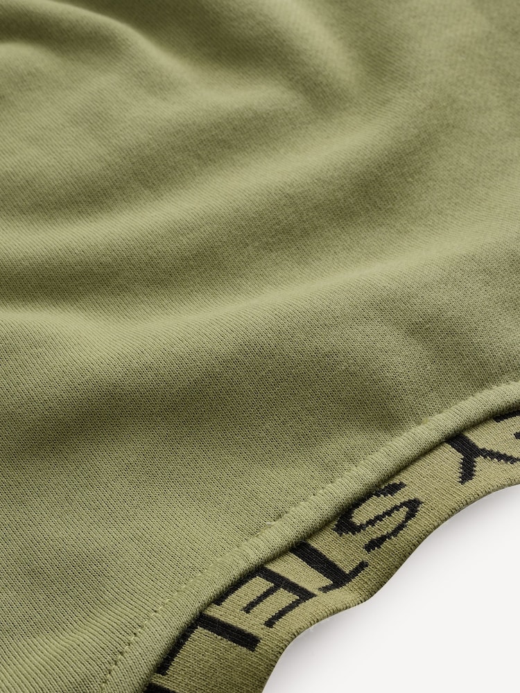 Stella McCartney Kids Green Logo Neck Cropped Sweatshirt - Image 7 of 7 Stella McCartney Kids Green Logo Neck Cropped Sweatshirt - Image 7 of 7