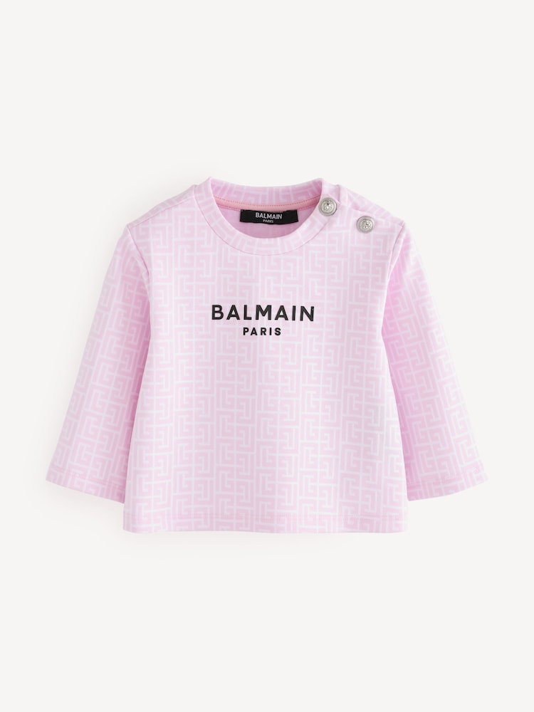 Balmain Kids Baby Logo Long Sleeve T-Shirt - Image 1 of 6