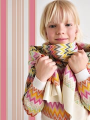 Missoni Cream Zig Zag Pattern Mulitcolour Scarf - Image 4 of 4