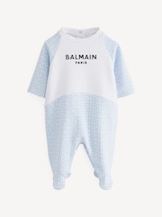 Balmain Kids Logo Baby Sleepsuit And Hat Set - Image 3 of 9