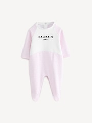 Balmain Kids Logo Baby Sleepsuit And Hat Set - Image 3 of 9