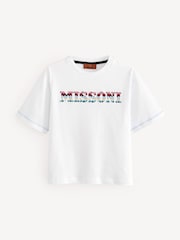 Missoni Logo Short Sleeve White T-Shirt - Image 1 of 6