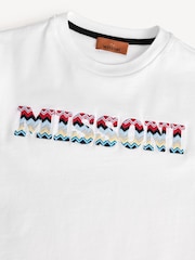 Missoni Logo Short Sleeve White T-Shirt - Image 3 of 6