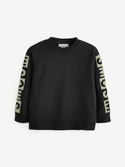 Stella McCartney Kids Logo Sleeve Black Sweatshirt - Image 1 of 6