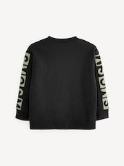 Stella McCartney Kids Logo Sleeve Black Sweatshirt - Image 2 of 6