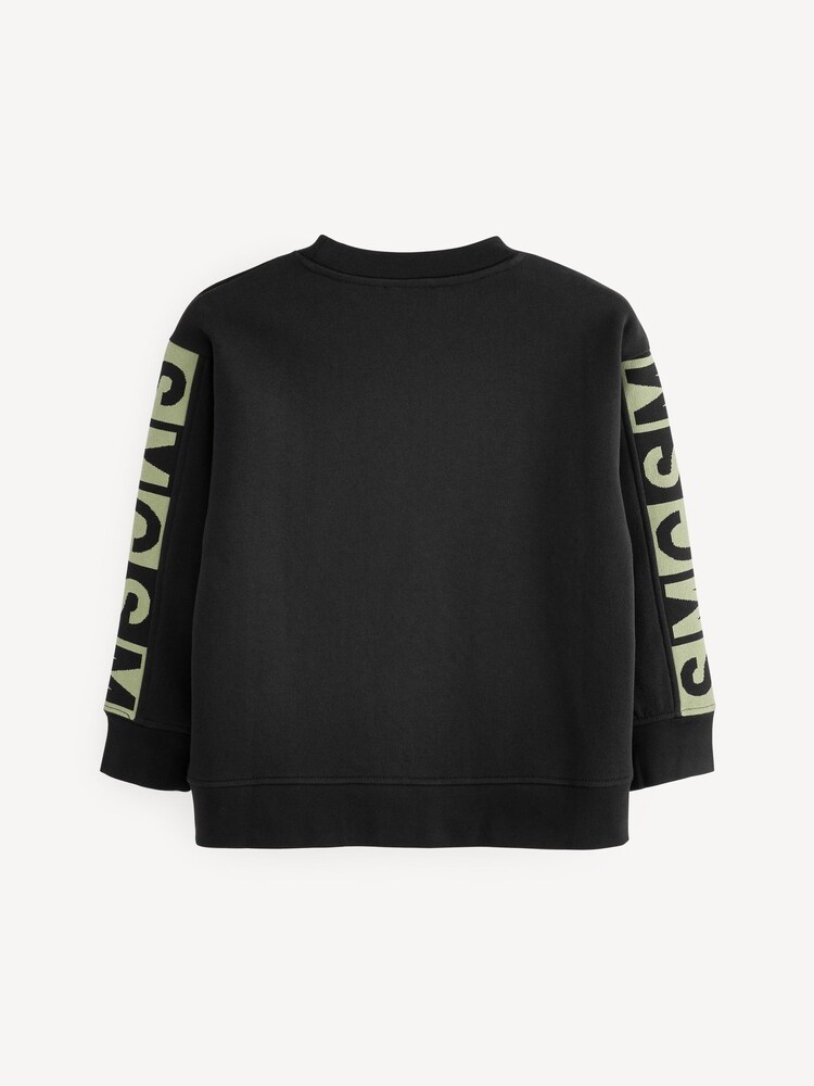 Stella McCartney Kids Logo Sleeve Black Sweatshirt - Image 2 of 6