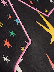 Stella McCartney Kids Multicolour Star Print Tassel Detail Black Dress - Image 5 of 5