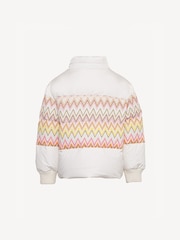 Missoni Cream Multicolour Zig Zag Pattern Puffer Coat - Image 2 of 4