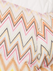 Missoni Cream Multicolour Zig Zag Pattern Puffer Coat - Image 3 of 4