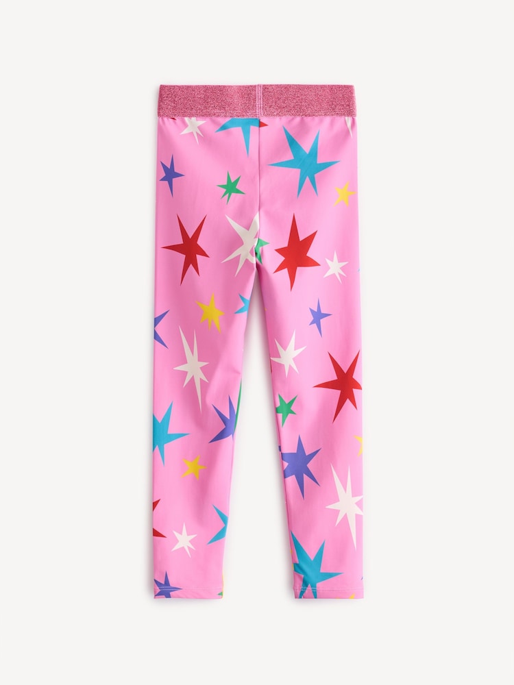 Stella McCartney Kids Pink Multicolour Star All Over Print Leggings - Image 2 of 5 Stella McCartney Kids Pink Multicolour Star All Over Print Leggings - Image 2 of 5
