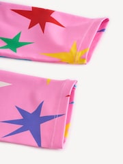 Stella McCartney Kids Pink Multicolour Star All Over Print Leggings - Image 5 of 5