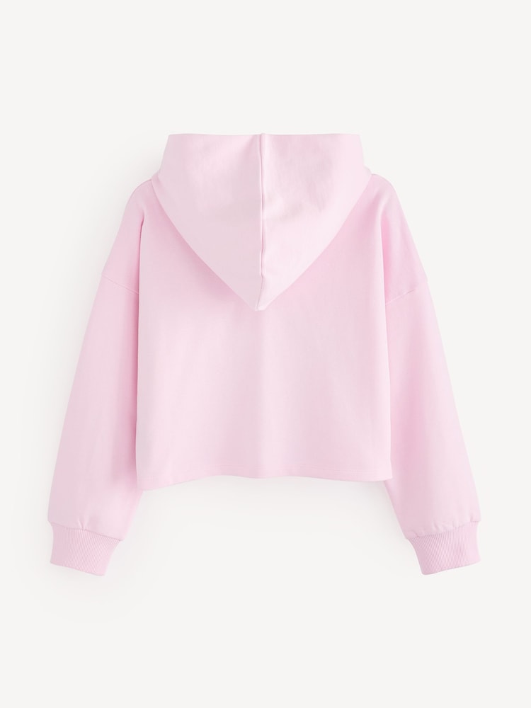 Balmain Kids Cropped Jersey Hoodie - Image 2 of 6