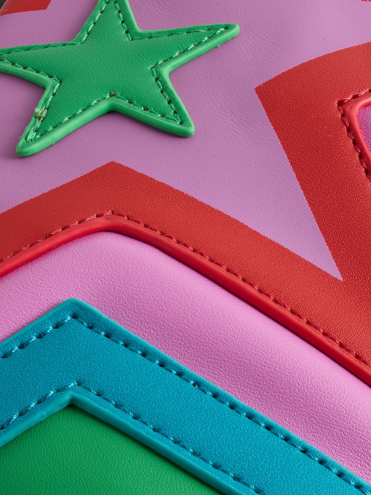 Stella McCartney Kids Pink Star Pattern Shoulder Bag - Image 6 of 6