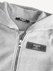 Balmain Kids Baby Grey Logo Zip-Up Hoodie - Image 3 of 7