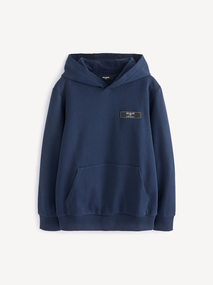 Balmain Kids Logo Jersey Hoodie - Image 1 of 4
