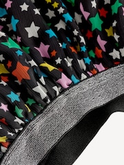 Stella McCartney Kids Multicolour Star Print Mesh Black Skirt - Image 3 of 5