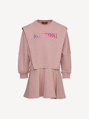 Missoni Pink Logo Jersey Dress - Image 1 of 3
