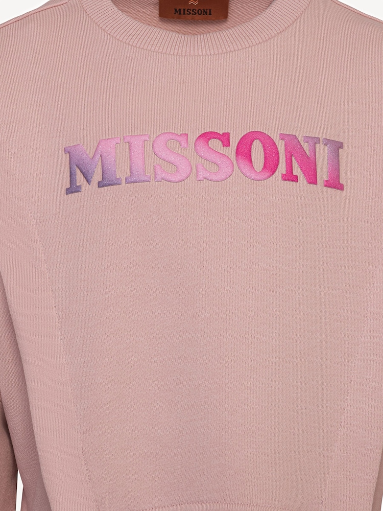 Missoni Pink Logo Jersey Dress - Image 3 of 3