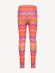 Missoni Pink Multicolour Zig Zag Pattern Leggings - Image 2 of 3