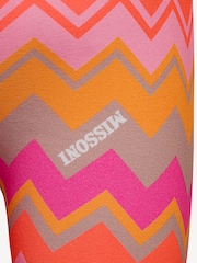 Missoni Pink Multicolour Zig Zag Pattern Leggings - Image 3 of 3
