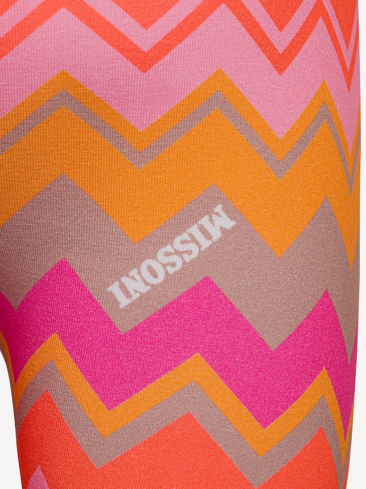 Missoni Pink Multicolour Zig Zag Pattern Leggings - Image 3 of 3