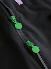Stella McCartney Kids Black Ruched Sleeve Bomber Coat - Image 4 of 7