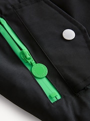 Stella McCartney Kids Black Ruched Sleeve Bomber Coat - Image 5 of 7