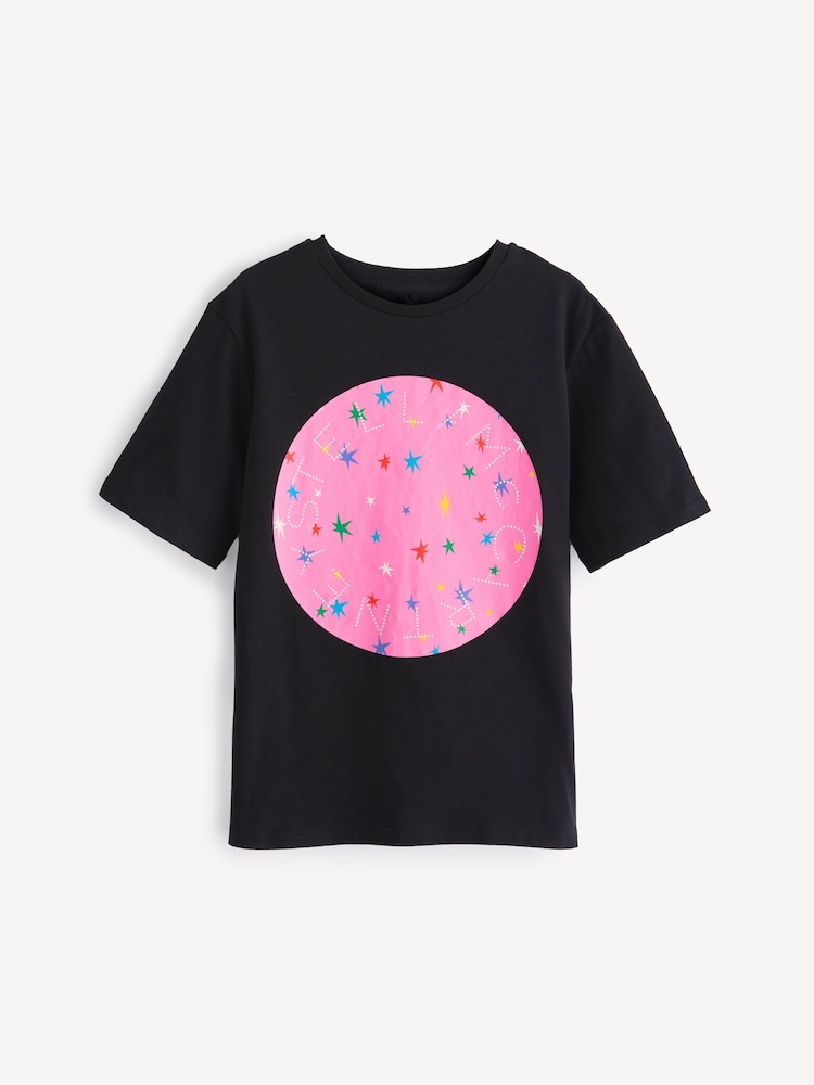 Stella McCartney Kids Circle Logo Black T-Shirt - Image 1 of 4