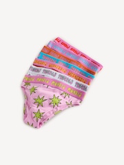 Stella McCartney Kids Pink Printed Briefs 7 Pack - Image 10 of 13
