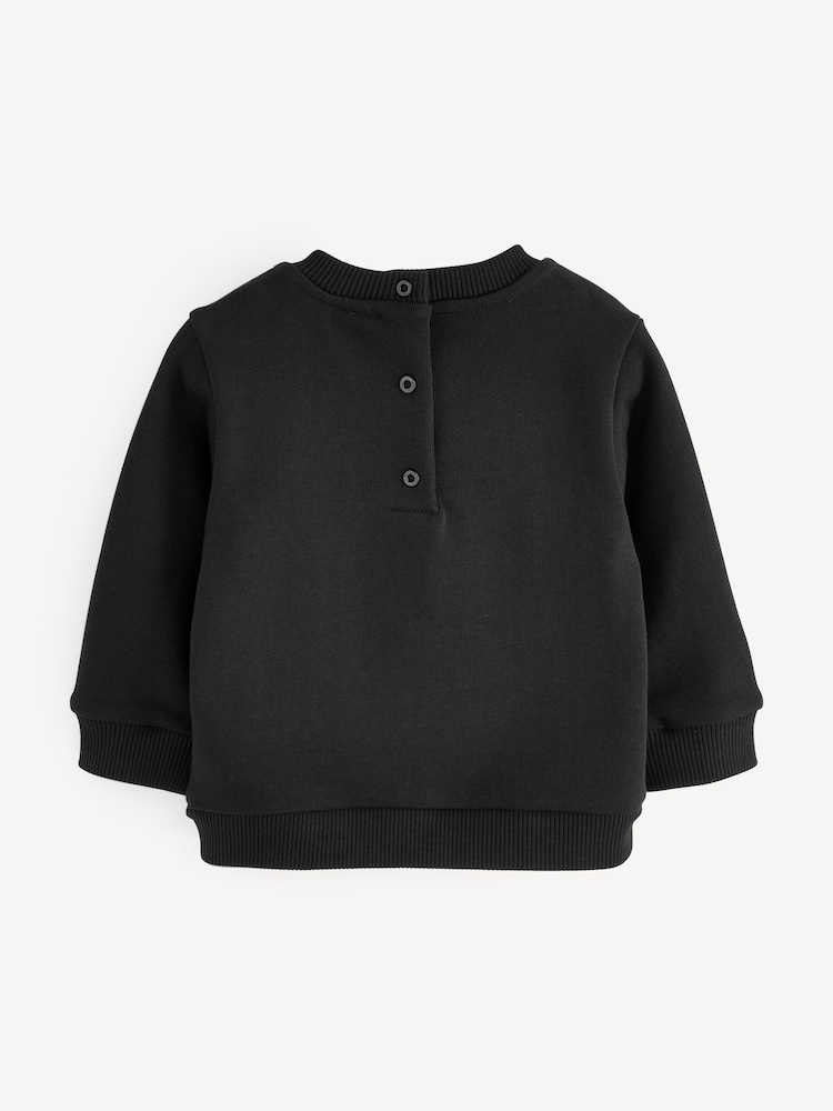 Balmain Kids Baby Logo Crew Neck Black Sweatshirt - صورة 2 من 6 Balmain Kids Baby Logo Crew Neck Black Sweatshirt - صورة 2 من 6