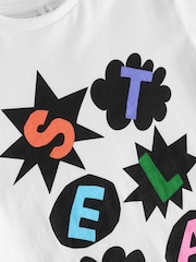 Stella McCartney Kids Abstract Shapes Logo White T-Shirt - Image 3 of 5