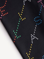 Stella McCartney Kids Multicolour All Over Logo Print Black Leggings - Image 4 of 5