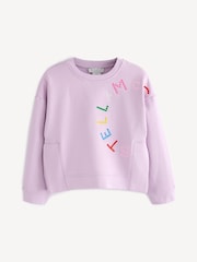 Stella McCartney Kids Purple Logo Sweatshirt - Image 1 of 7