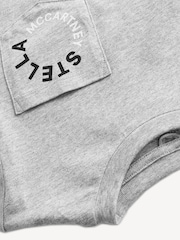 Stella McCartney Kids Grey Chest Logo T-Shirt - Image 5 of 5