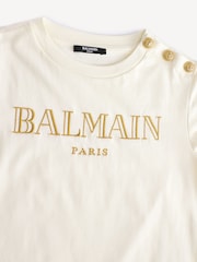 Balmain Kids Logo Short Sleeve T-Shirt - Image 3 of 5