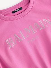Balmain Kids Logo Jersey Jumper Dress - Image 3 of 5