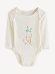 Stella McCartney Kids Cream Long Sleeve Vest - Image 5 of 13