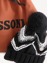 Missoni Zig Zag Pattern Bobble Black Hat - Image 4 of 4