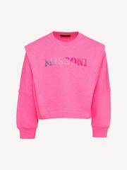 Missoni Pink Logo Cap Sleeve Sweatshirt - Image 1 of 3