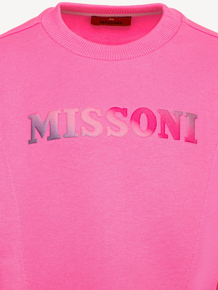 Missoni Pink Logo Cap Sleeve Sweatshirt - Image 3 of 3