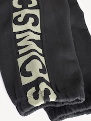 Stella McCartney Kids Logo Cuffed Black Joggers - Image 3 of 4