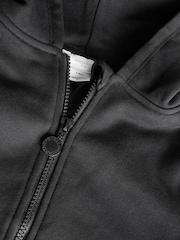 Stella McCartney Kids Logo Sleeve Jersey Zip Black Hoodie - Image 3 of 5