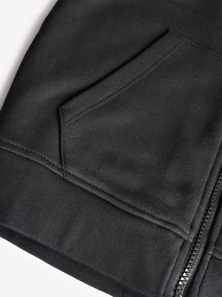 Stella McCartney Kids Logo Sleeve Jersey Zip Black Hoodie - Image 5 of 5