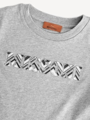 Missoni Grey Logo Zig Zag Short Sleeve T-Shirt - Image 3 of 6